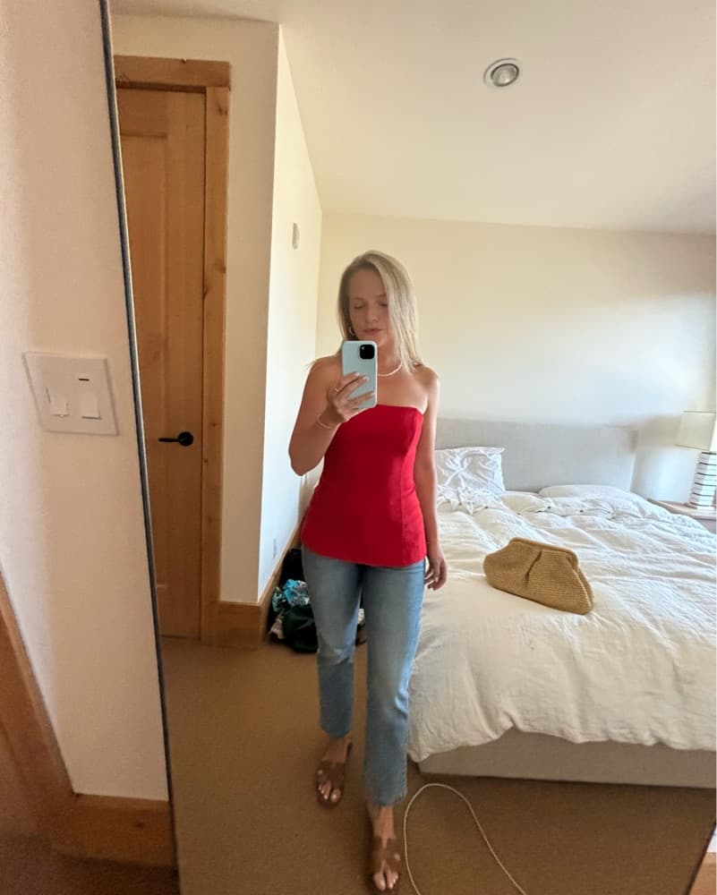 Strapless Red Top - Image 3
