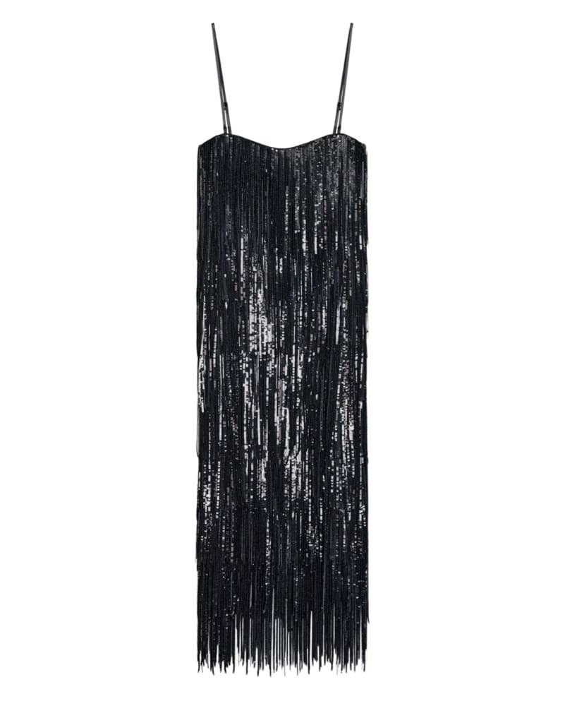 Zara Sequin Fringe Dress - Image 3