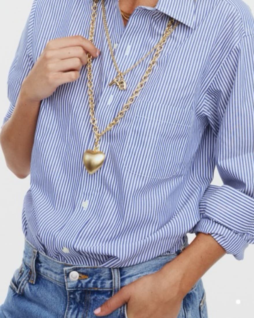 The Puffy Heart Necklace in Gold - Image 2