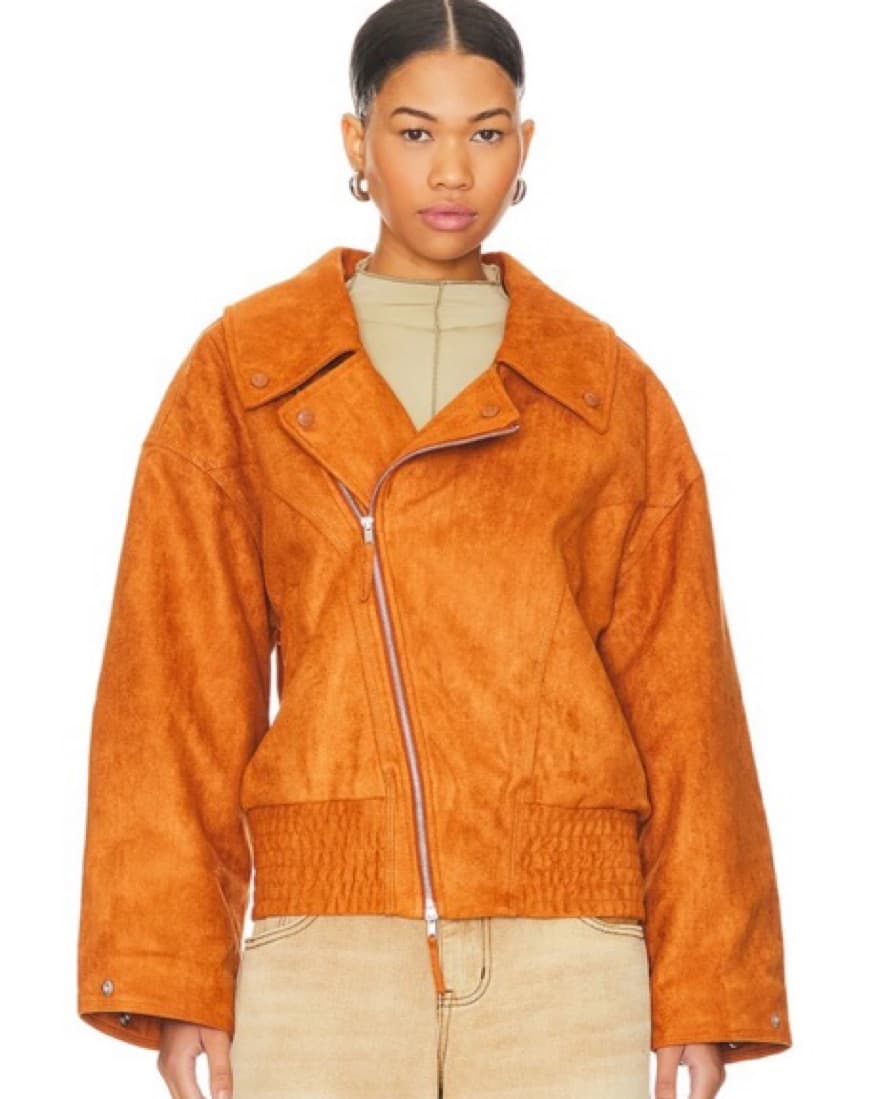 House Of Sunny Suede Hybrid Biker Jacket - Image 2