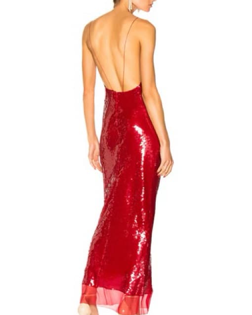 Stella McCartney Bernice Red Sequin Gown - Image 5