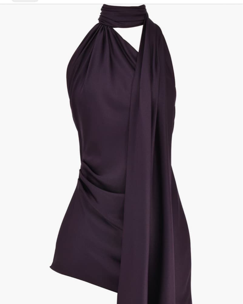 Chic Fuchsia Halter Mini Dress - Image 3