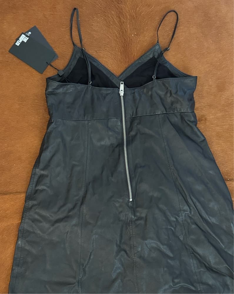 Black Leather Dress - Image 2