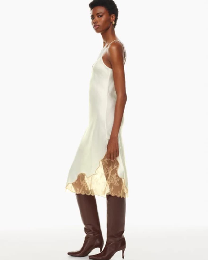 Wilfred- Sonnet Satin Dress(white/cream) - Image 3