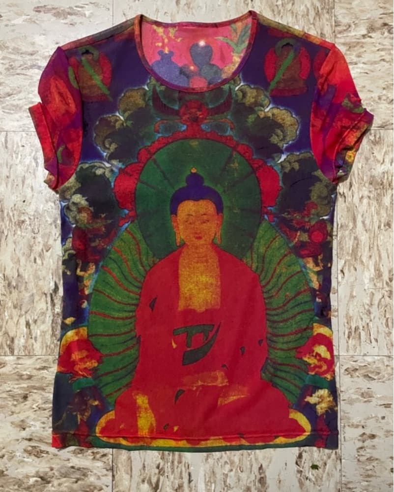 Vivienne Tam Mesh Printed Buddha Top - Image 4
