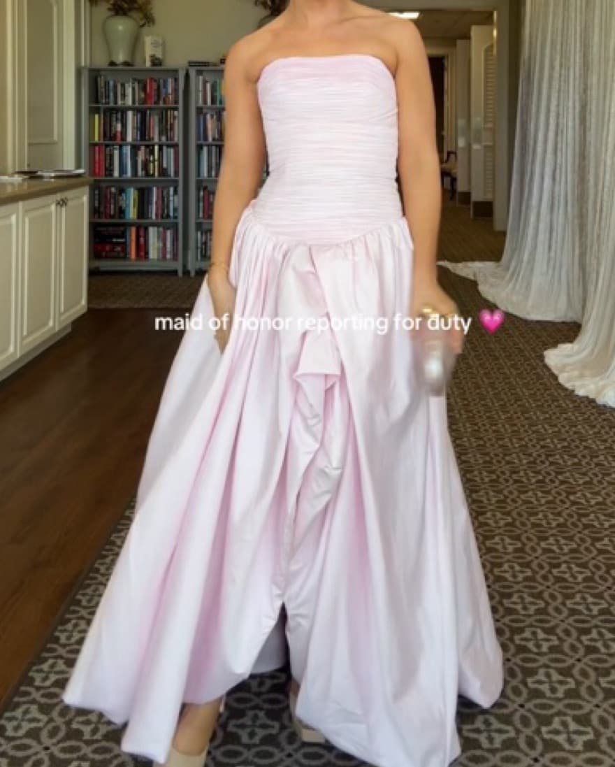 Aje. Pink Bubble Hem Dress - Image 2