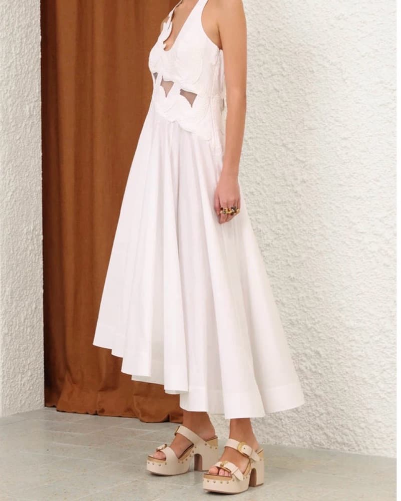LUNA APPLIQUE MIDI DRESS - Image 2