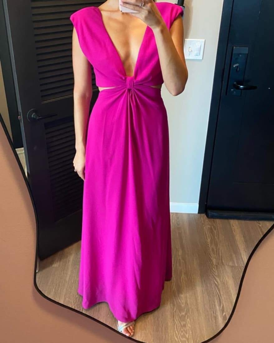 Monique Lhullier Pink Gown - Image 1