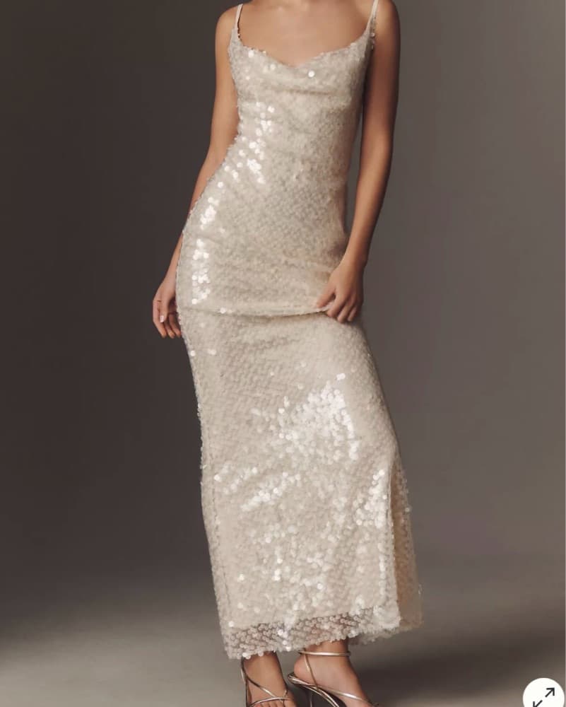 Anthropologie Sequin Column Maxi Dress - Image 3