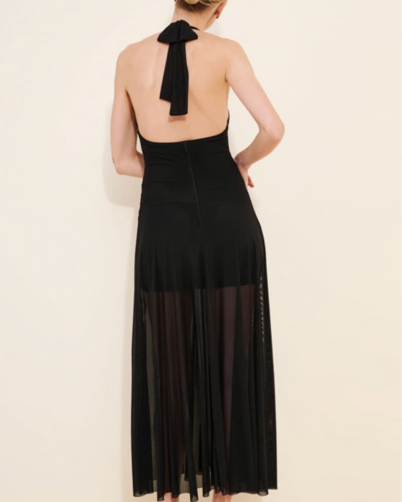 Elegant Black Maxi Dress - Image 2