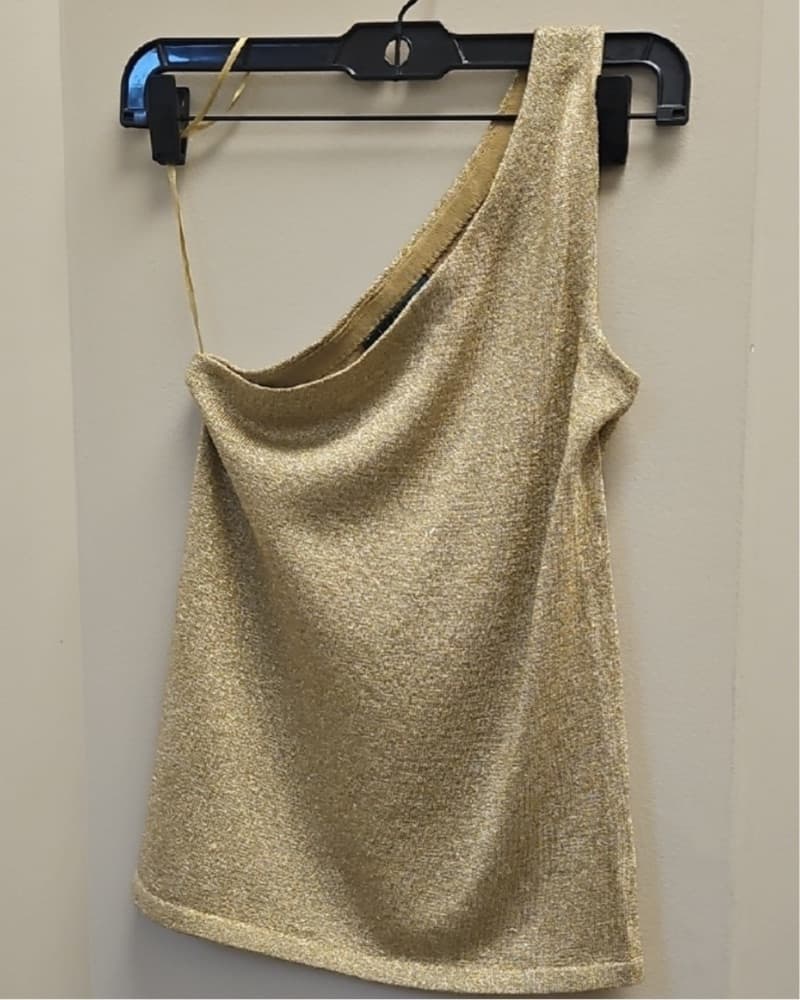 Vintage Ralph Lauren Gold Shoulder Top - Image 2
