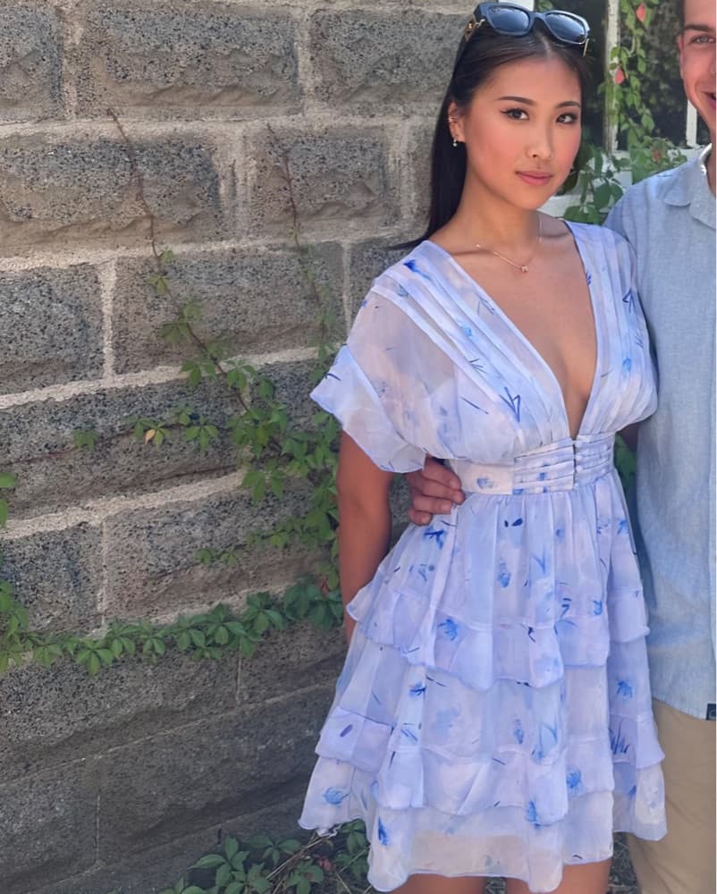 Blue Floral Dress - Image 2