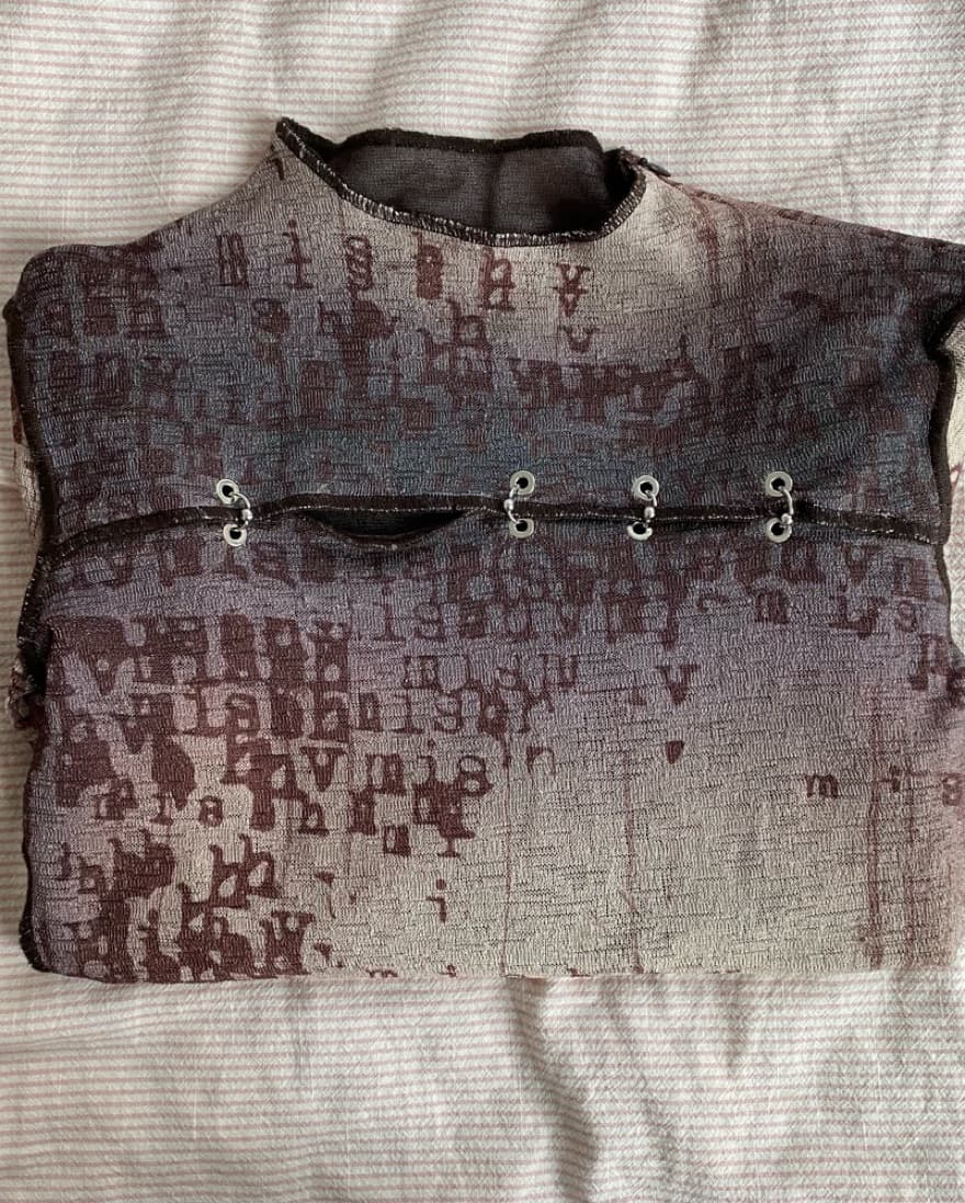 Misbhv Graphic Knit Typewriter Top - Image 2
