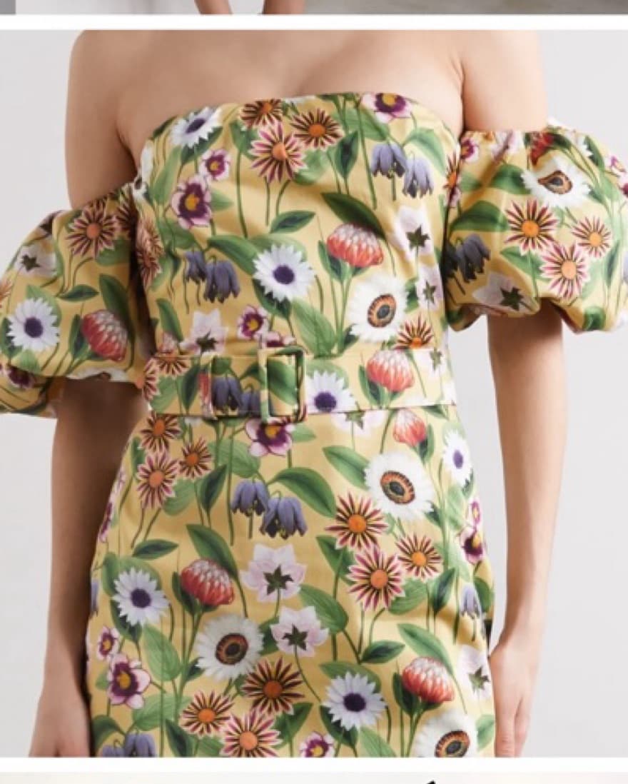 Borgo De Nor Midi Floral Dress W/ Belt - Image 2