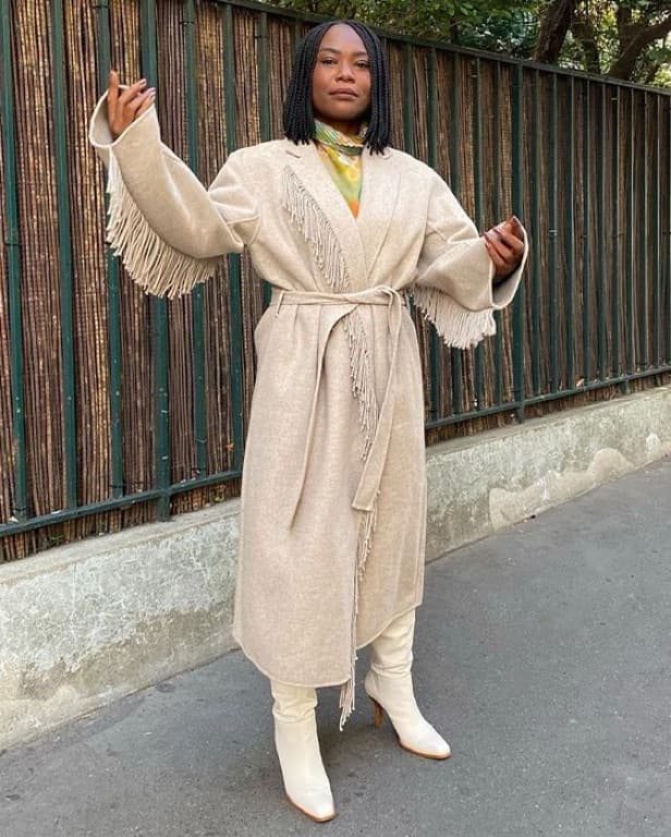 Whistles Fringe Wool Coat - Image 1