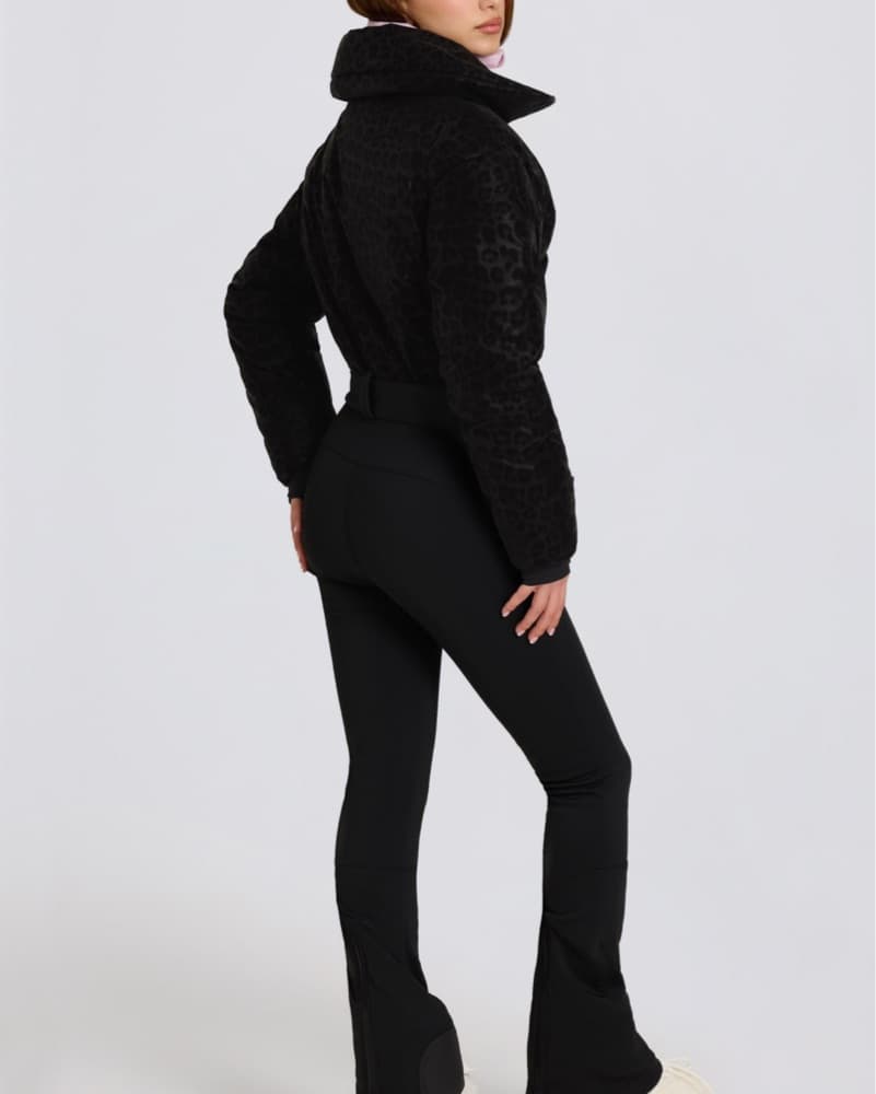 Bo + Tee Black Leopard Ski Suit  - Image 5