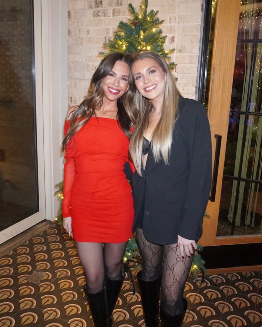 Red Long Sleeve Off The Shoulder Dress - Image 1
