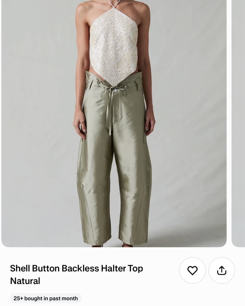 Chan Luu Shimmering Shell Halter Top - Image 2