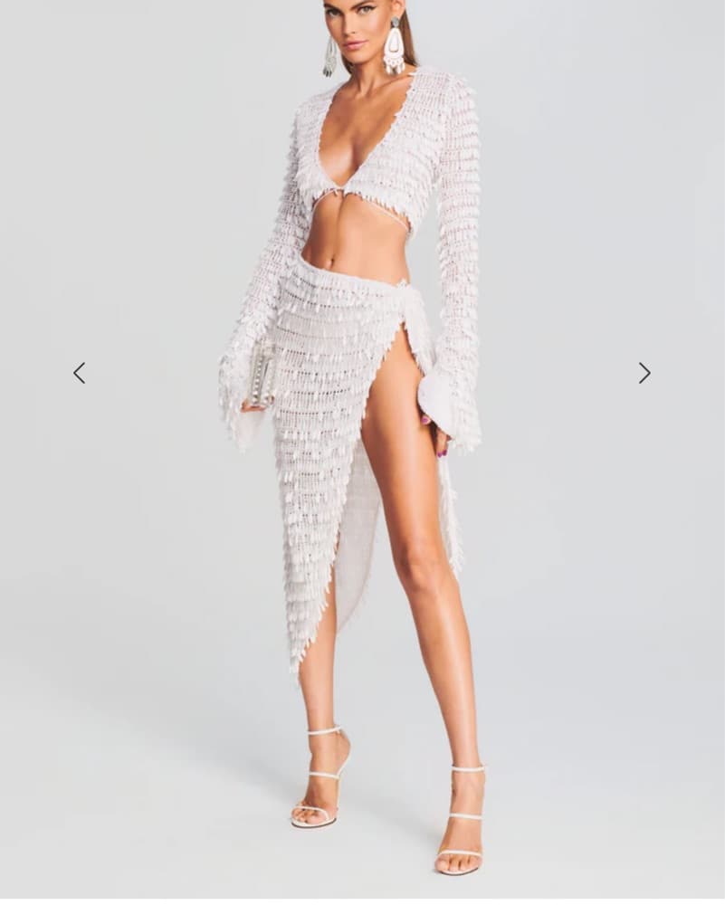 Retrofete Brasil White Crochet Skirt XS - Image 5