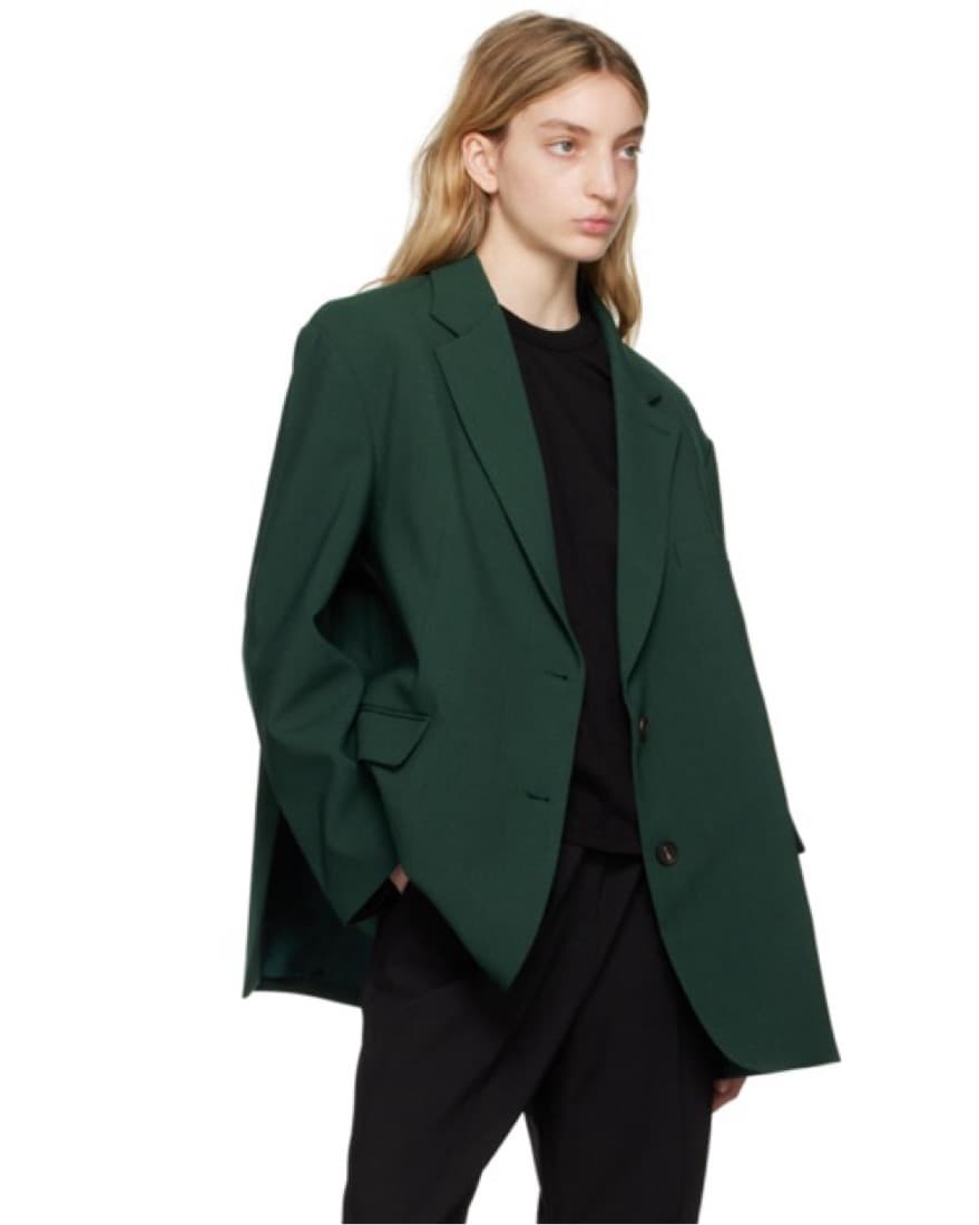 FRANKIE SHOP Deep Green Blazer - Image 2