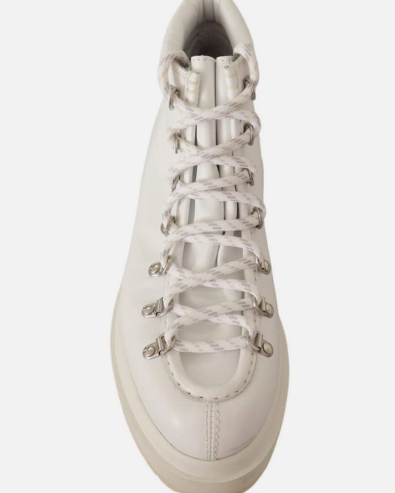 MM6 Maison Margiela White Combat Boots - Image 2