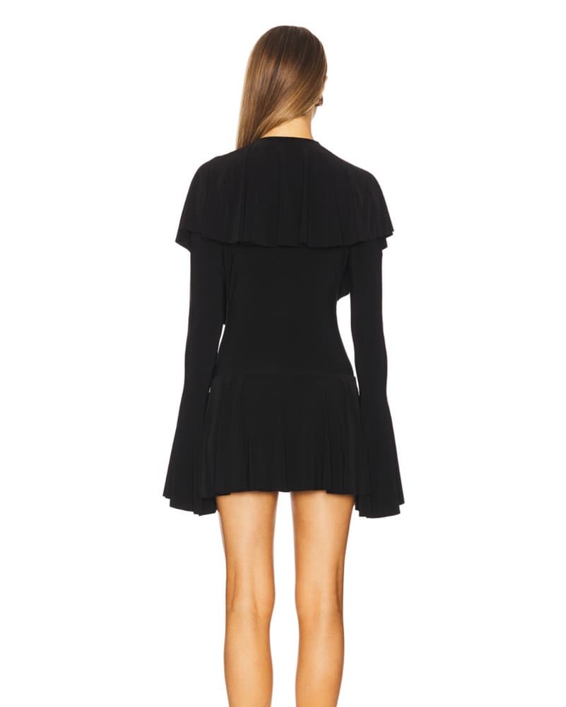 Norma Kamali Long Sleeve Deep V Dress - Image 2