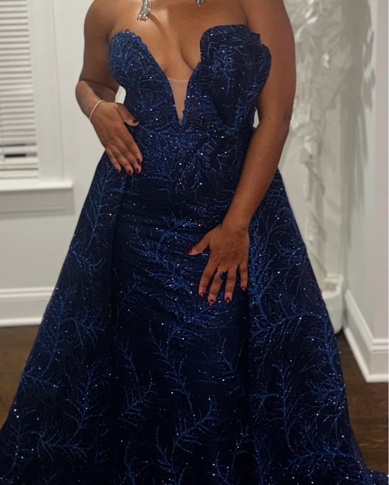 Jovani Strapless Lace Gown - Image 3