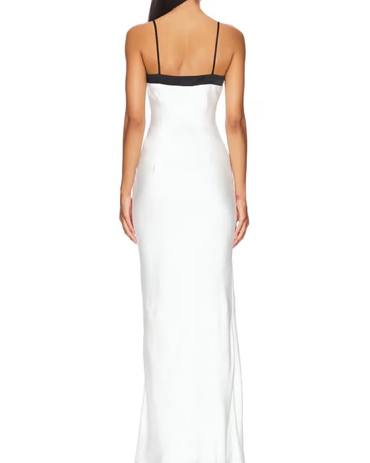 Marjorelle Satin Bow Dress - Image 3