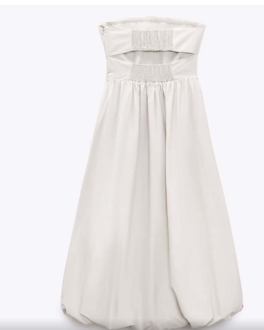 Strapless Fitted Balloon Long Dress - Image 5