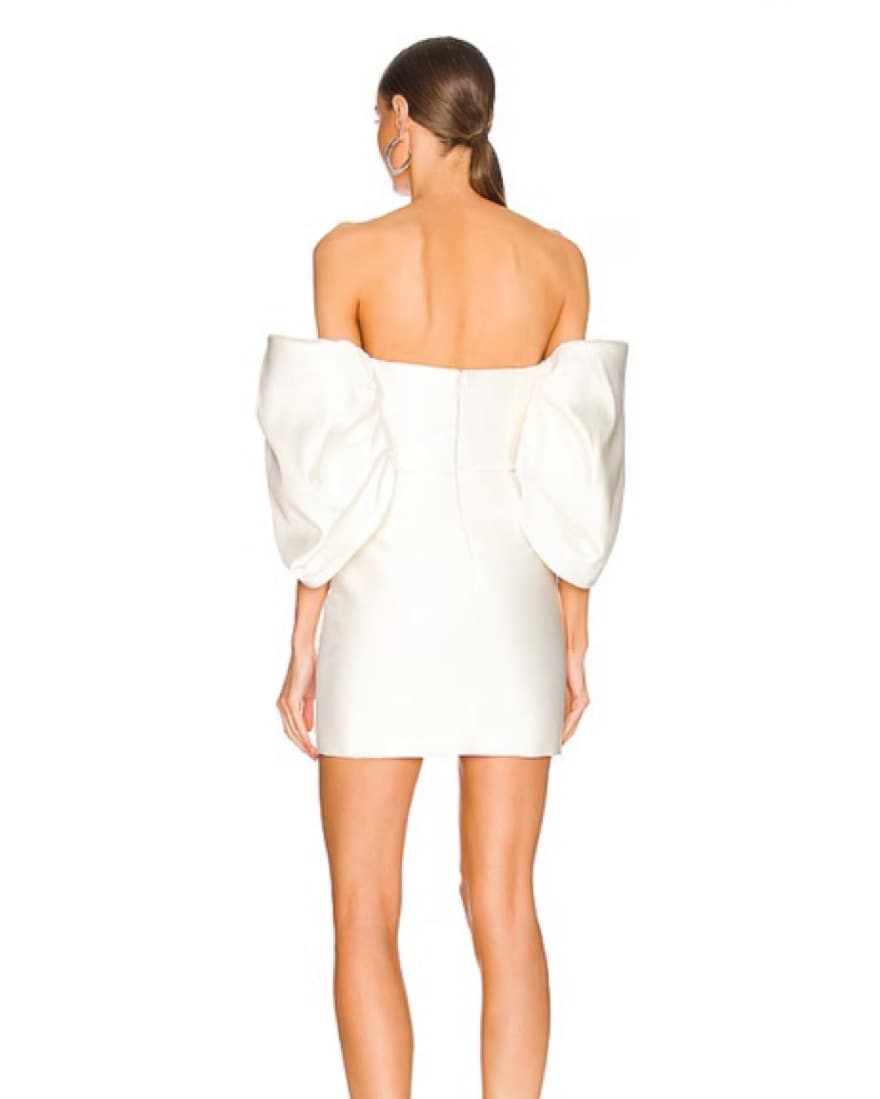 Solace London Elina Mini Dress in Cream - Image 4