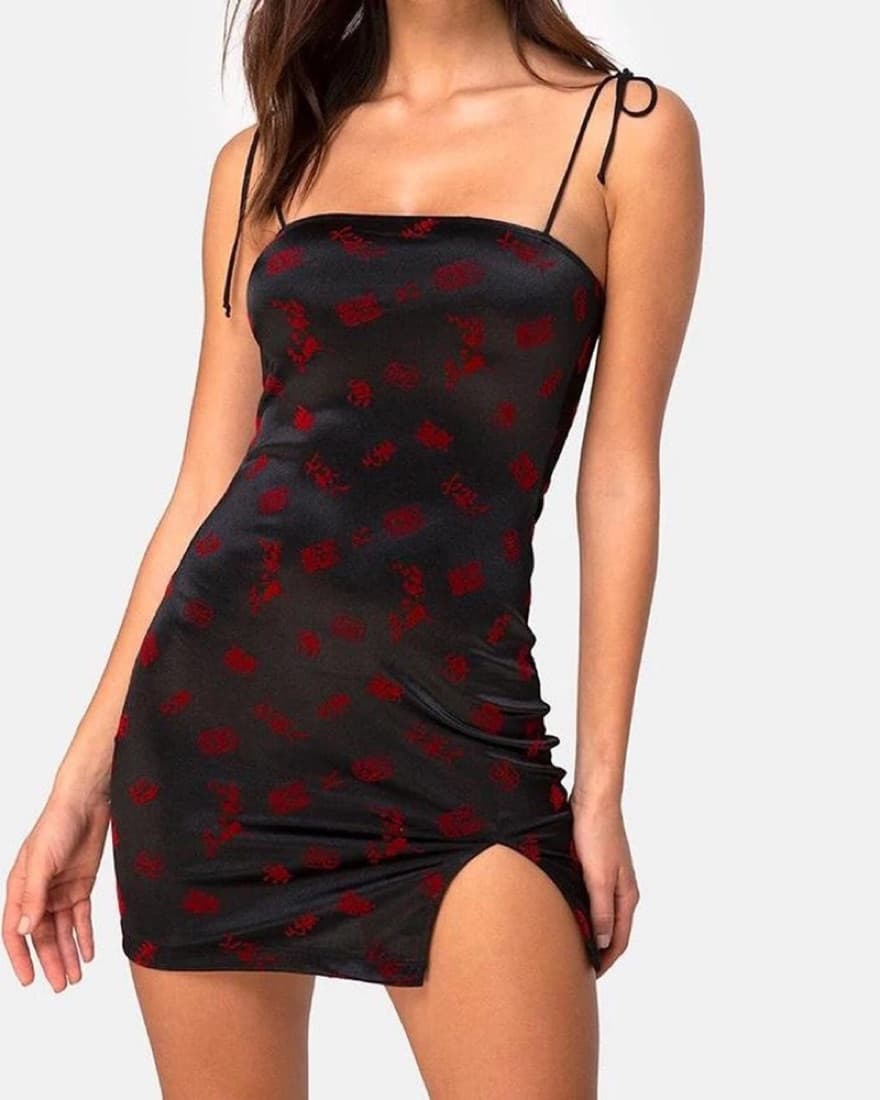 Motel Rocks Black and Red Dress - Image 1