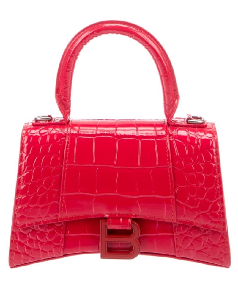 Red Croc Balenciaga Hourglass XS Bag  - Image 1