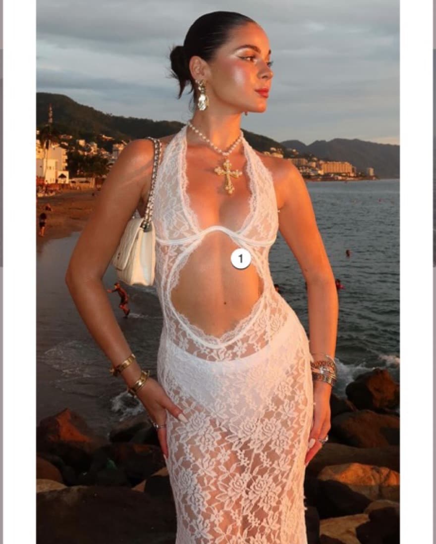 Leau White Lace Sheer Maxi - Image 5