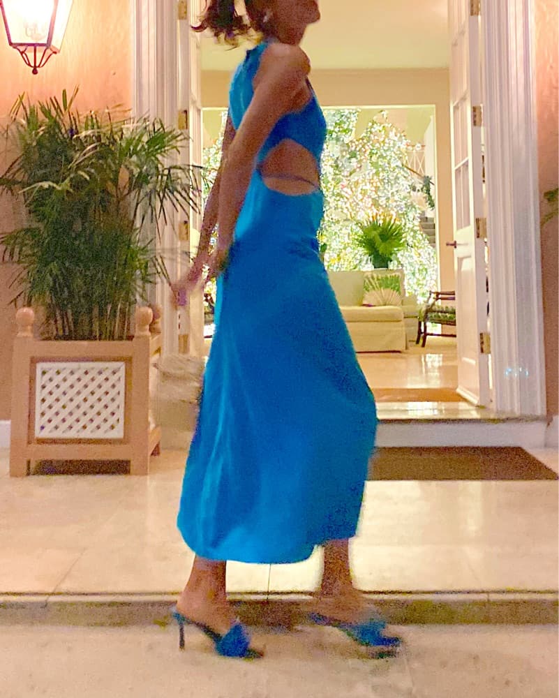 Alexis Lune Cut Out Blue Dress  - Image 2