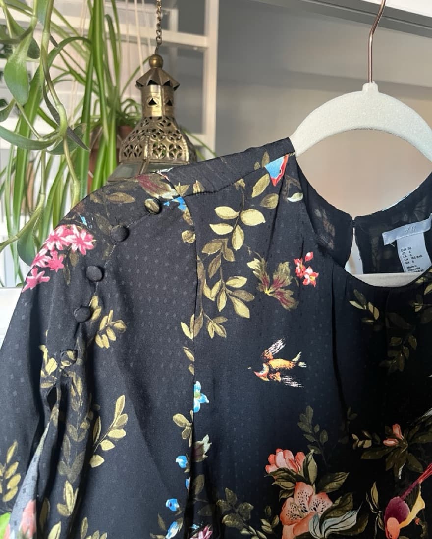 Silky Floral Dress - Image 4