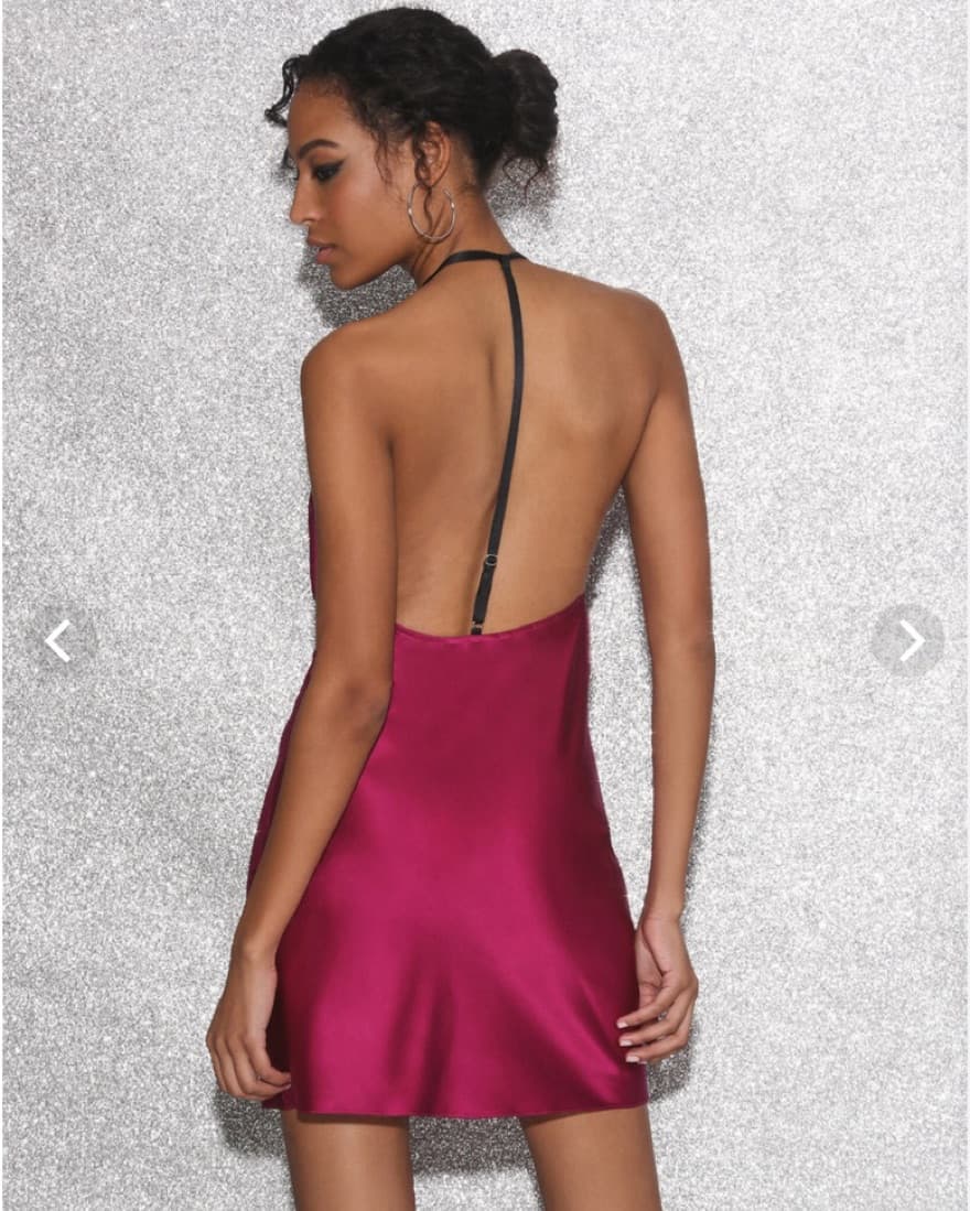 Fleur du Mal T Back Cowl Neck Slip Dress - Image 2