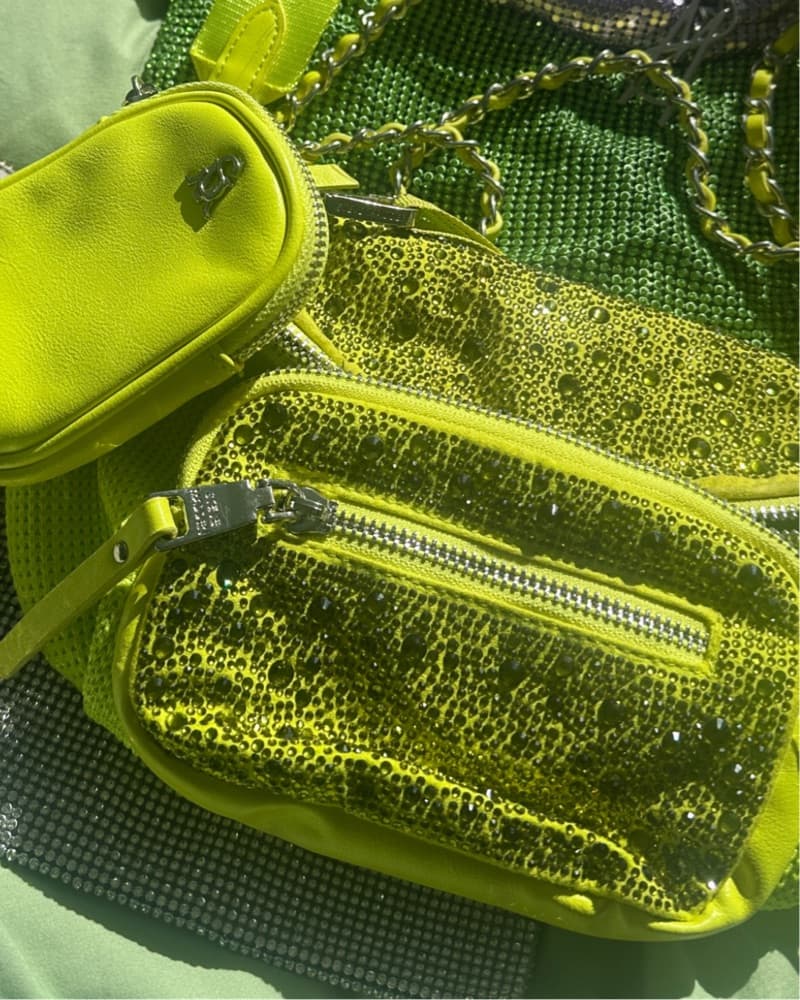 Steve Madden Lime Green Sequin Bag - Image 3
