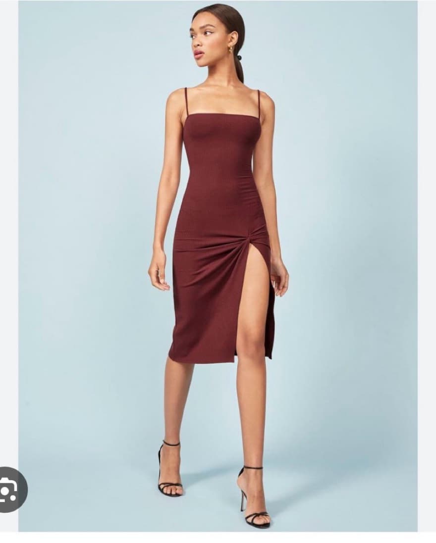 Reformation Burgundy Dress - Image 1