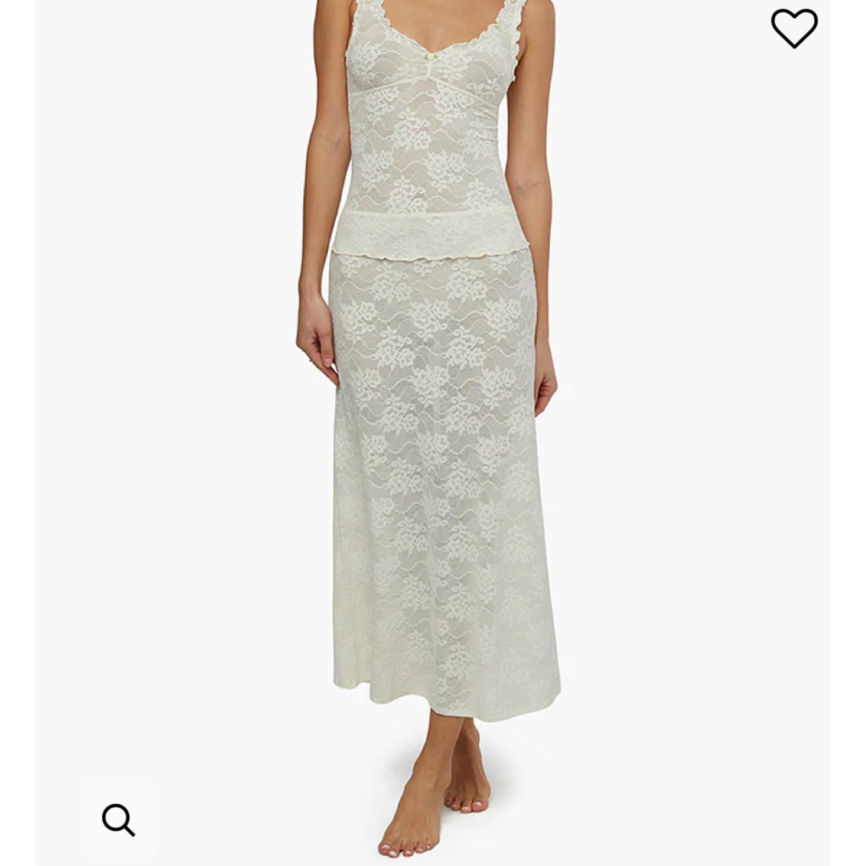 Weworewhat White Lace Slip Midi - Image 1