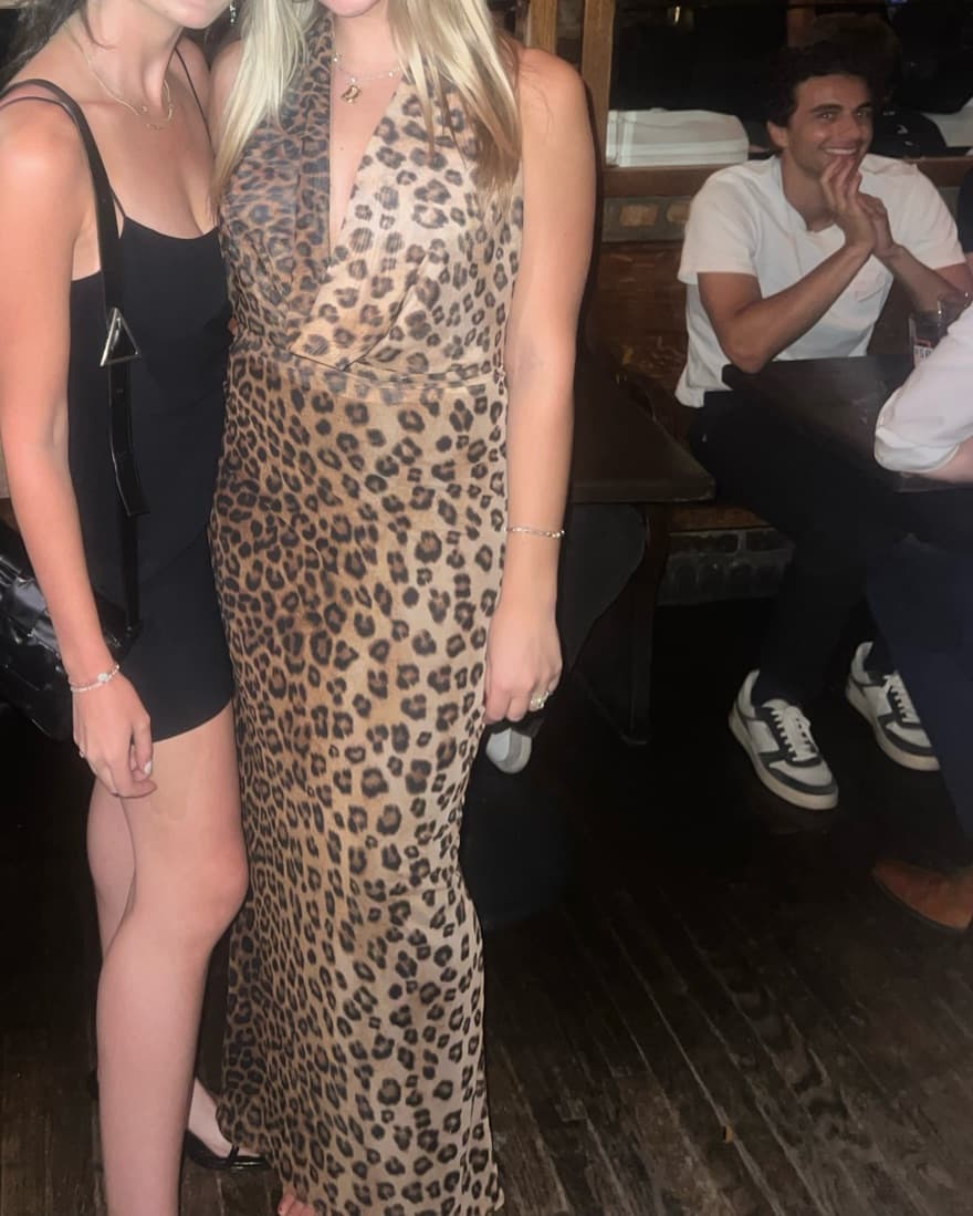 Zara Animal Print Tulle Halter Dress - Image 6