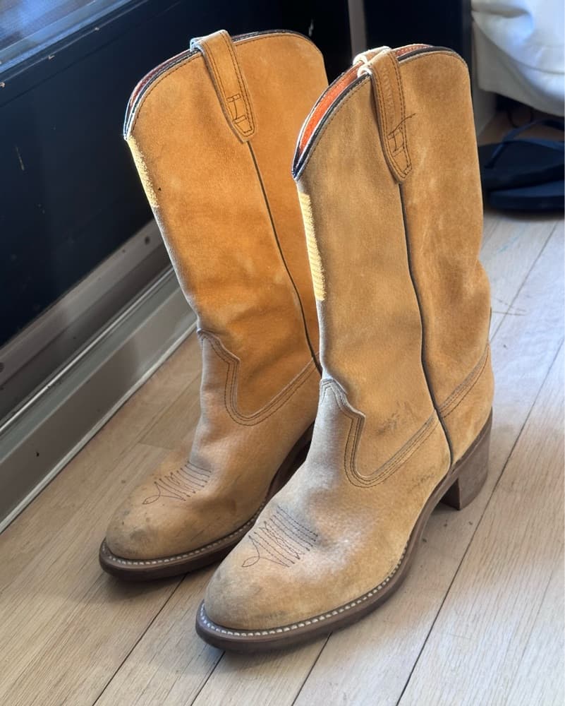 Suede Cowboy Boots  - Image 1