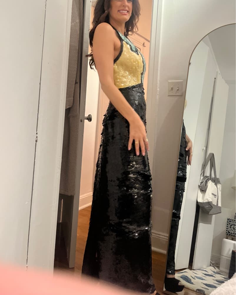 Vintage 1991 Halter Sequin Gown - Image 4