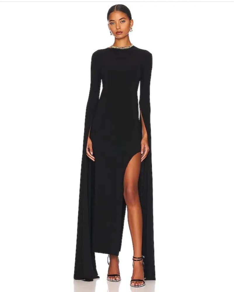 Norma Kamali Ribbon-Sleeve Gown - Image 1