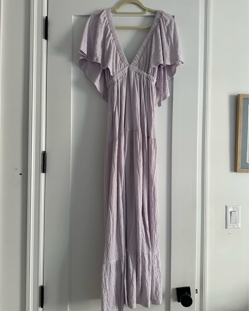 Free People Lilac Purple Maxi Dress - Image 4
