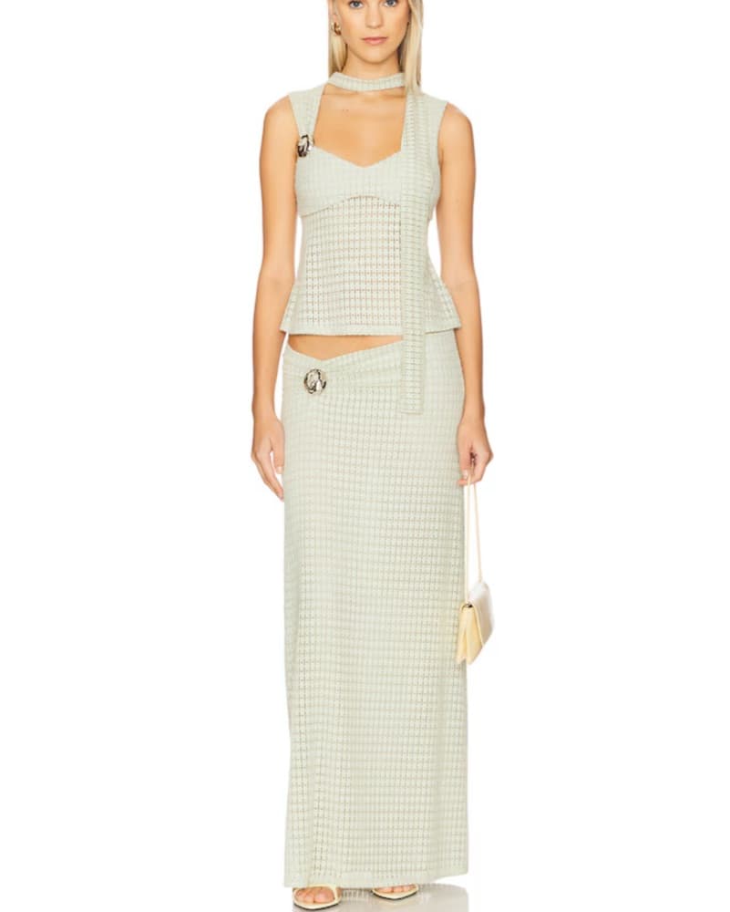 Skirt Set In Match Green - Image 1