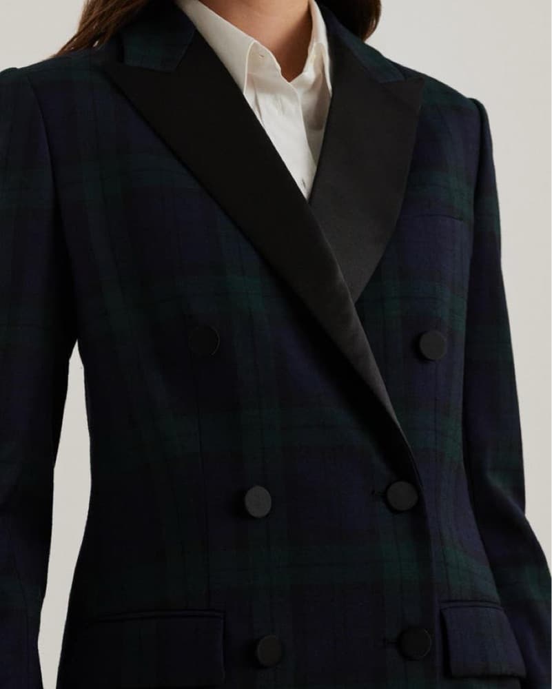 Lauren Ralph Lauren Plaid Silk Blazer - Image 4