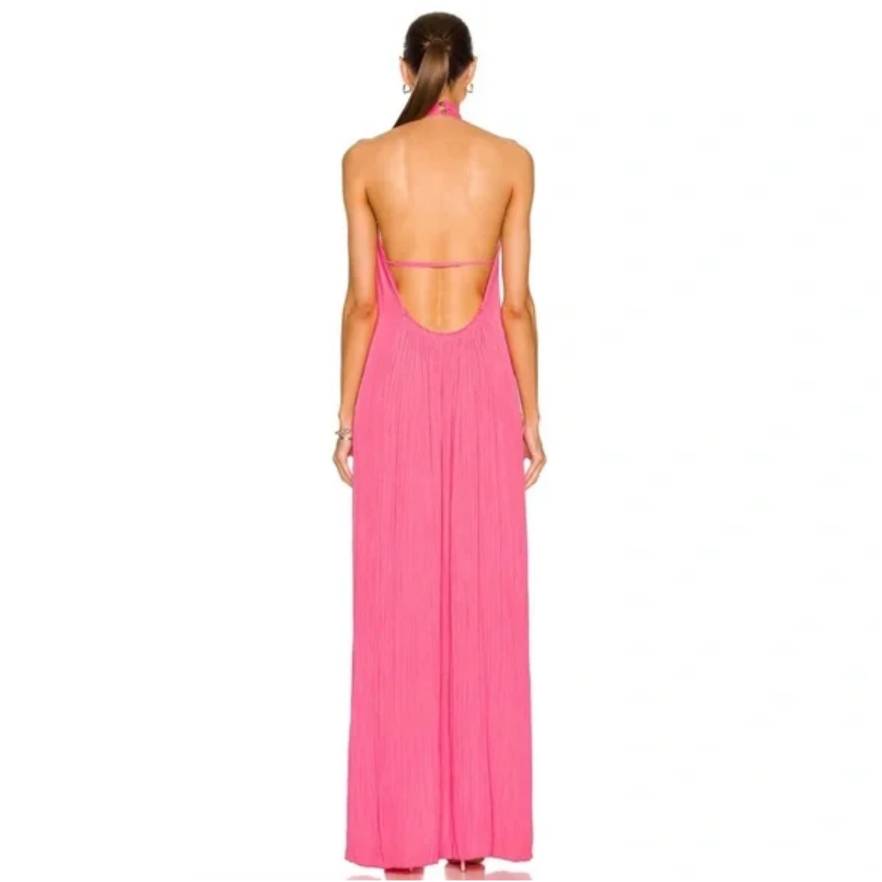 ALC Pink Halter Maxi Dress - Image 2