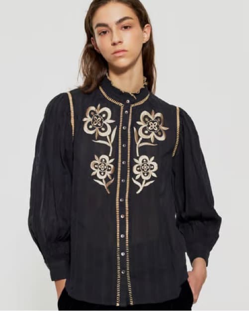 Antik Batik Embroidered Blouse  - Image 1