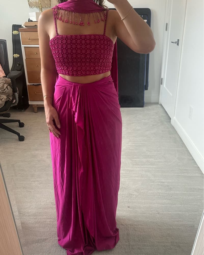 Sani sister Pearl Beaded Lehenga - Image 6