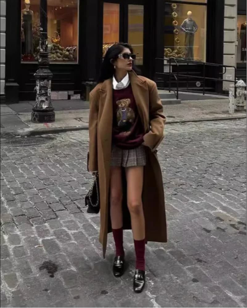 RL Inspired Burgundy Bear Sweater - Image 2